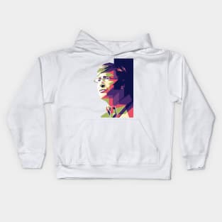 Bill Gates in pop art style wpap Kids Hoodie